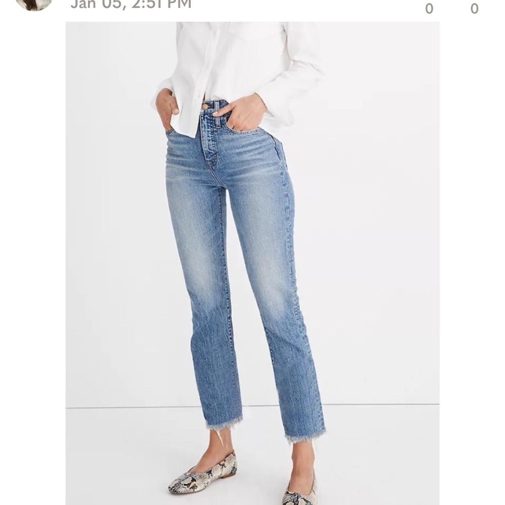 28P - Madewell The Petite Perfect Vintage Jean in Ainsworth Wash - Size 28P